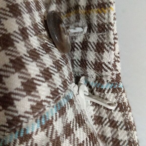 Ralph Lauren wool blend high waisted pleated plaid cuffed shorts women's size 10 - Picture 10 of 12